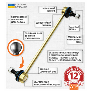 Toyota Corolla E160 (з 2012...) Посилена стійка тяга стабілізатора (передня). Гарантія 12 місяців! Toyota Corolla E160 (з 2012...) Посилена стійка тяга стабілізатора (передня). Гарантія 12 місяців!